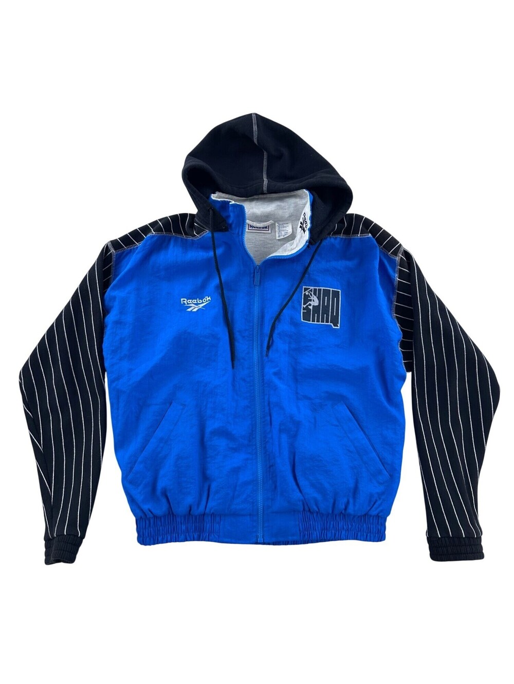Vintage 90's Reebok Shaq Shaquille O'Neal Hooded Light Jacket Medium
